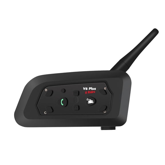V6 Plus Bluetooth Motorcycle Helmet Headset with 1500M BT Interphone Communicator for 6 Riders Waterproof