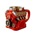 thumbnail image 1 of V6&‌V8 Engine Shaped Stainless Steel Mug - 3D Novelty Coffee Mug for Car Enthusiasts,Unique Car Engine Design,Durable Stainless Steel,Perfect Gift for Men,Coffee/Tea Mug‌,B, 1 of 8