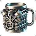 thumbnail image 1 of V6 V8 Engines Stainless Steel Cup, V6 & V8 Engine Coffee Mug, Creative Car Engine Coffee Cup with Insulated Handle, 2025 Novelty Automobile Engine Coffee Mug, for Car Lovers Gift Fathers Day Gifts, 1 of 7