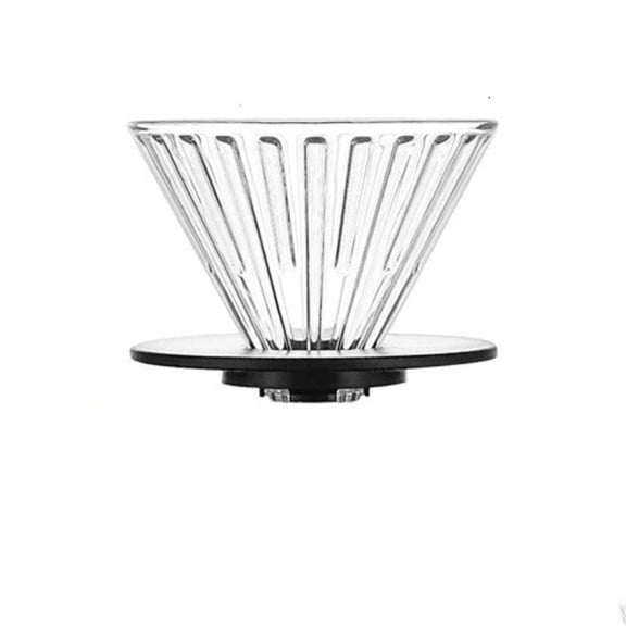 V60 Glass Coffee Dripper, Compatible Glass Coffee Filter Cup Espresso Paper Filter Set Reusable Cone Dripper