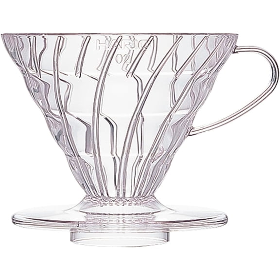 V60 Plastic Coffee Dripper, 02, Clear