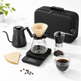 V60 Pour Over Coffee Dripper Set with Gooseneck Kettle, Glass Cups, and ...