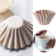 V60 Unbleached Bamboo Fiber Coffee Filter Paper, Thickened Hand Brewing Extraction Tool,12x10x4.5 cm