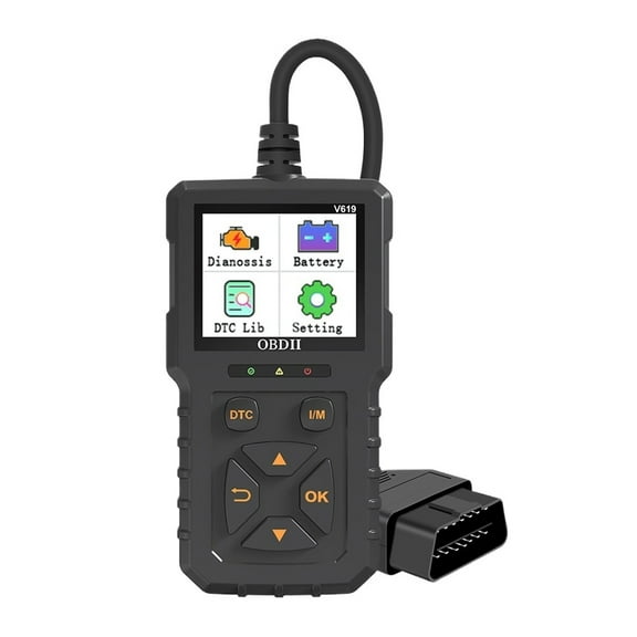 V619 12V Car OBD2 Diagnostic Tools OBD 2 Scanner Check Engine System Battery Tester Code Reader O2 Sensor Test Auto Accessories ,Easy to Operate