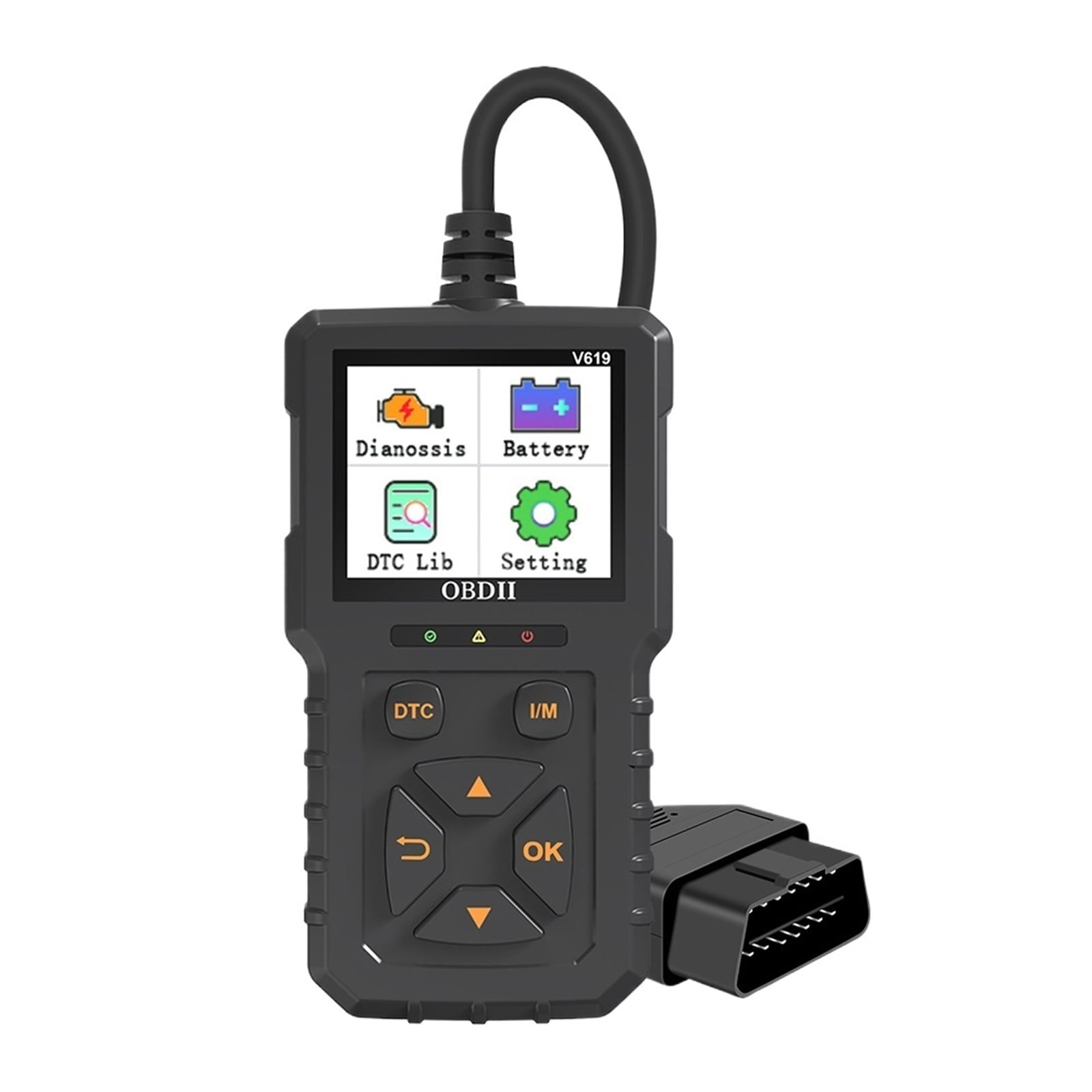 V619 12V Car OBD2 Diagnostic Tools OBD 2 Scanner Check Engine System ...