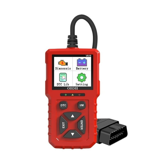 V619 Car OBD2 Diagnostic Tool Read Vehicle Information Code Reader Multi-langua Scanner Battery Tester Check Engine System ,Easy Use for You