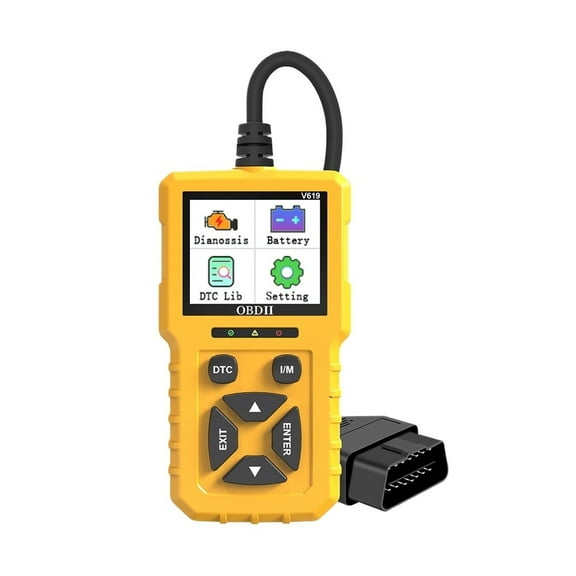 V619 Car OBD2 Diagnostic Tool Read Vehicle Information Code Reader Multi-langua Scanner Battery Tester Check Engine System ,Sturdy and Compact