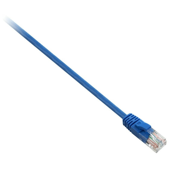 V7 1 feet Cat5e Unshielded UTP RJ45 Male to RJ45 Male Cable, Blue