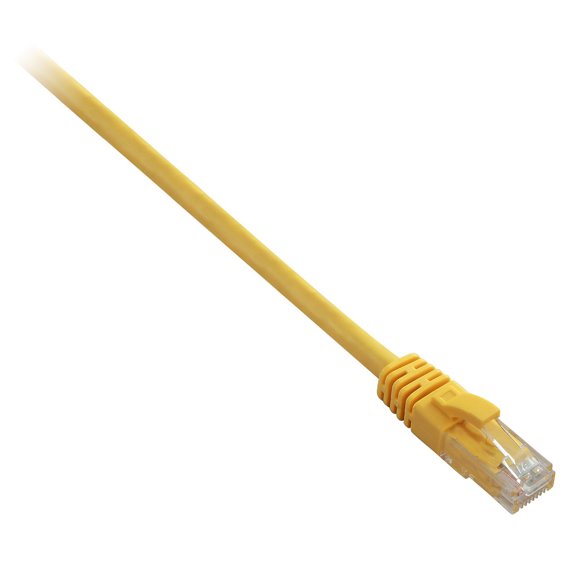 V7 3.3 feet Cat6 Unshielded UTP RJ45 Male to RJ45 Male Cable, Yellow