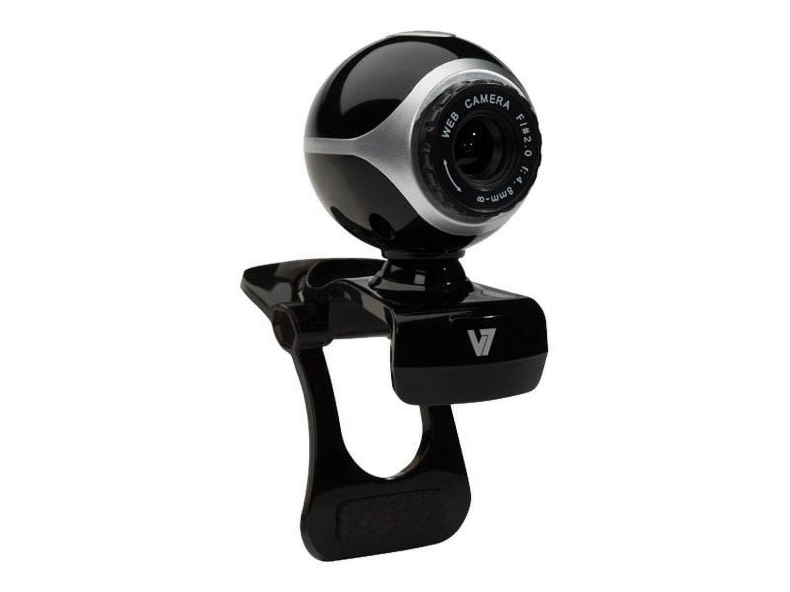 V7 CS0300 Webcam, 0.3 Megapixel, 30 fps, Black, Silver, USB 2.0 - image 1 of 4