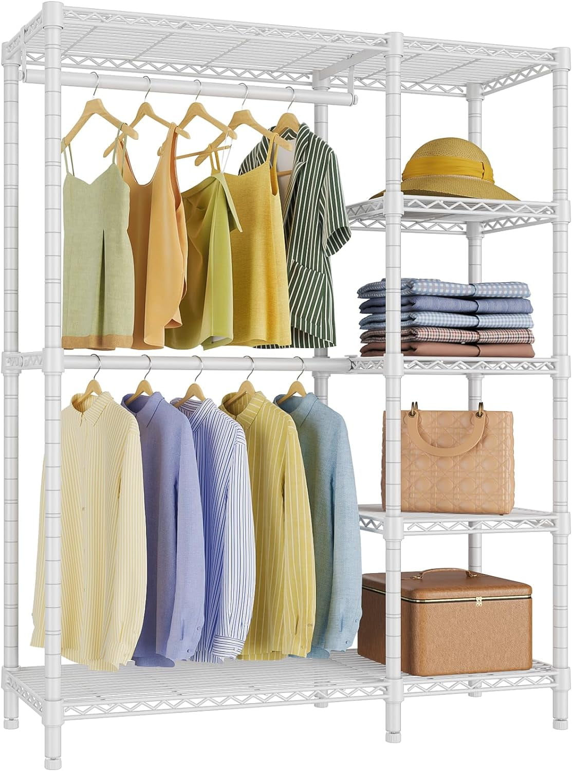 V7 Garment Racks for Hanging Clothes Heavy Duty Clothes Rack with ...