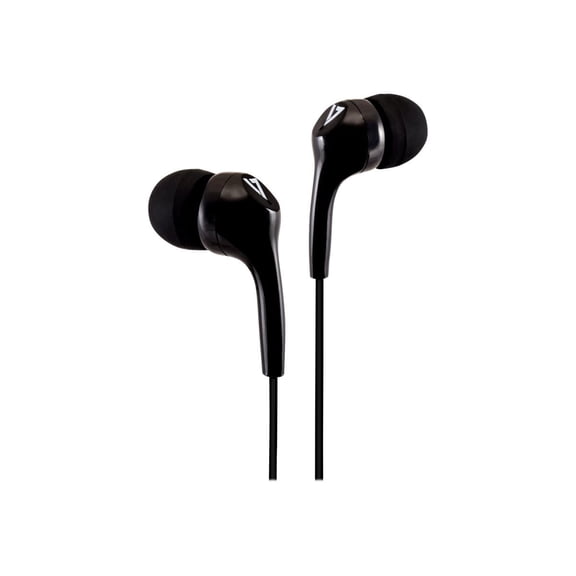 V7 Lightweight Stereo Earbuds, Black