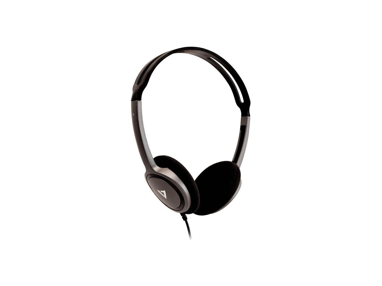 V7 Lightweight Stereo Headphones, Dark Gray - Walmart.com