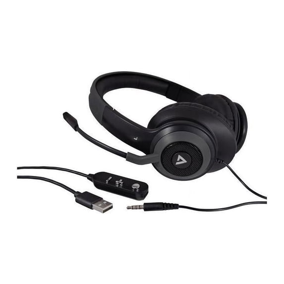 V7 Premium Over-Ear Stereo Headset with Boom Mic HC701