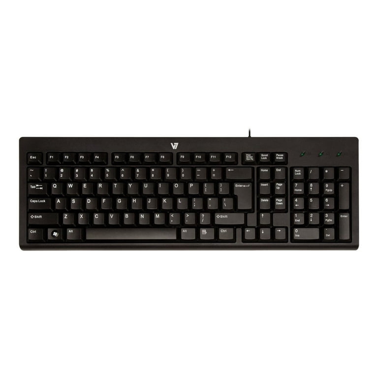 V7 Standard - Keyboard - USB - English - black: Electronics