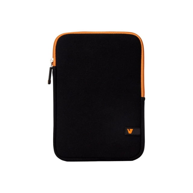 V7 Ultra Protective Sleeve - Protective sleeve for tablet - neoprene - black with orange accents - 7.9"