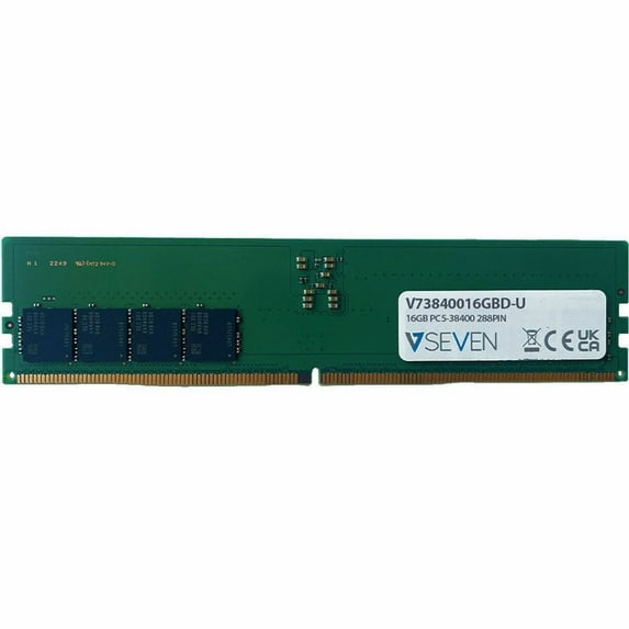 V7 16GB DDR5 PC5-38400, 4800Mhz DIMM Desktop Memory Module, V73840016GBD-U