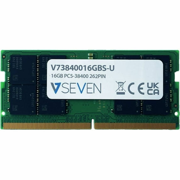 V7 16GB DDR5 PC5-38400, 4800Mhz SO DIMM Notebook Memory Module, V73840016GBS-U