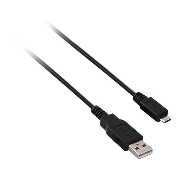 V7 USB Cable USB 2.0 A Male to Micro USB Male 1m 3.3ft, Black