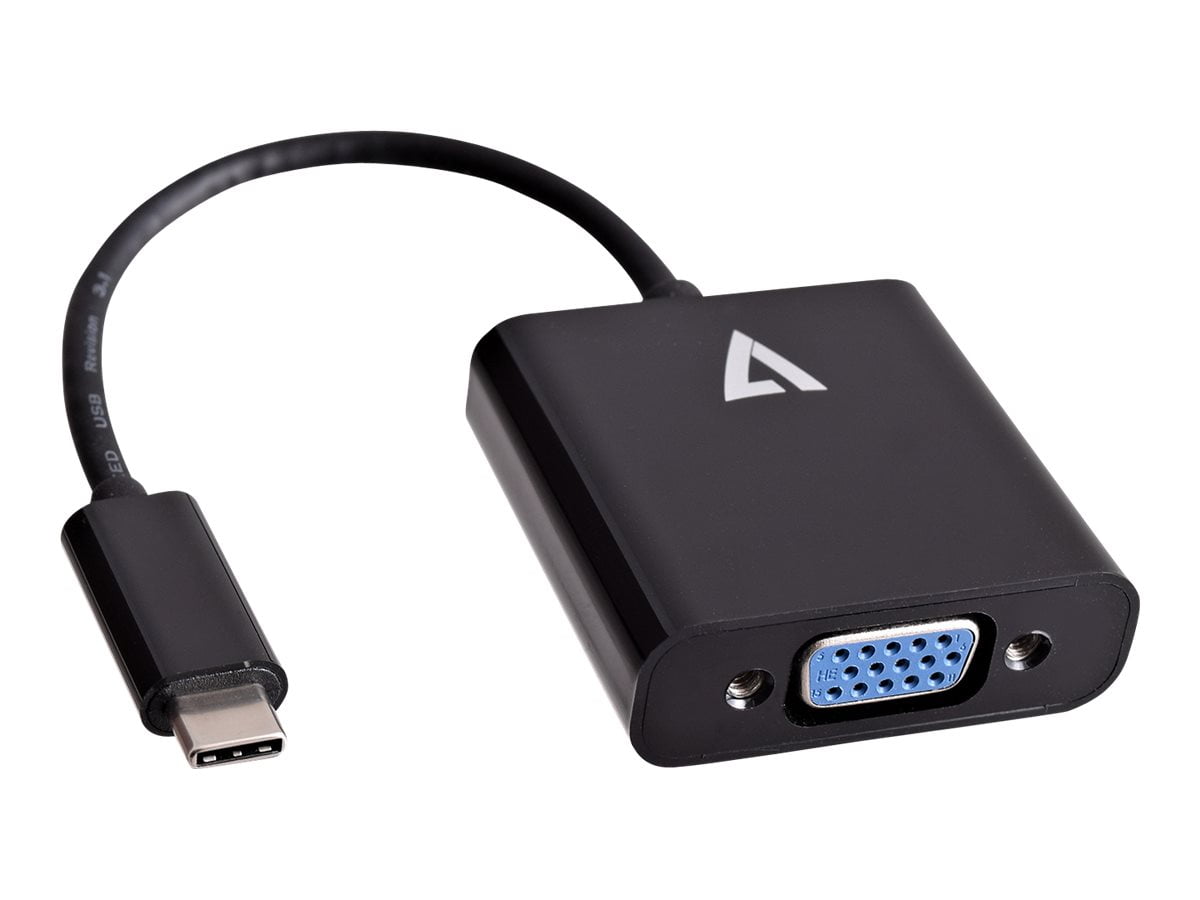 V7 V7UCVGA-BLK-1N USB-C Male to VGA Female Adapter Black V7UCVGA-BLK-1E