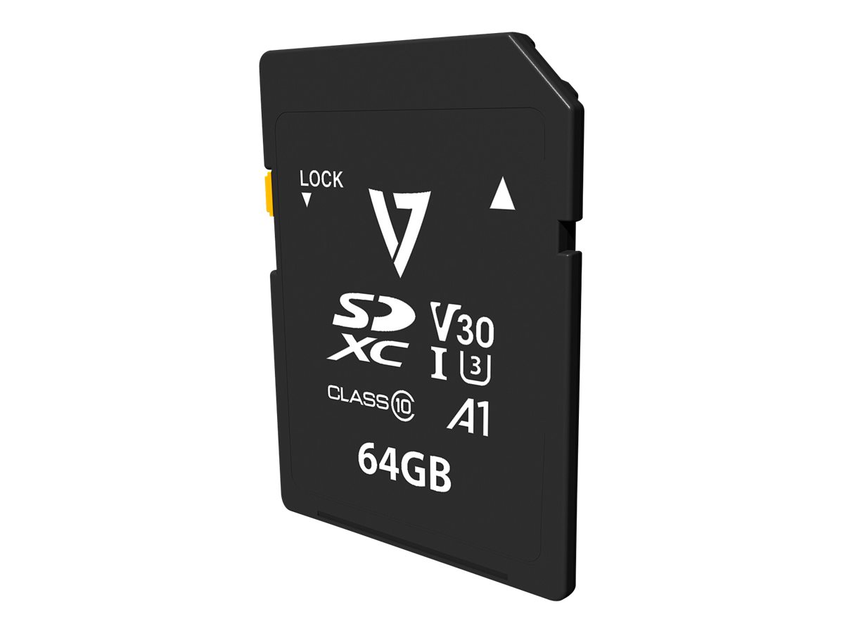 V7 VPSD64GV30U3 64 GB Class 10/UHS-III (U3) SDXC - image 1 of 2