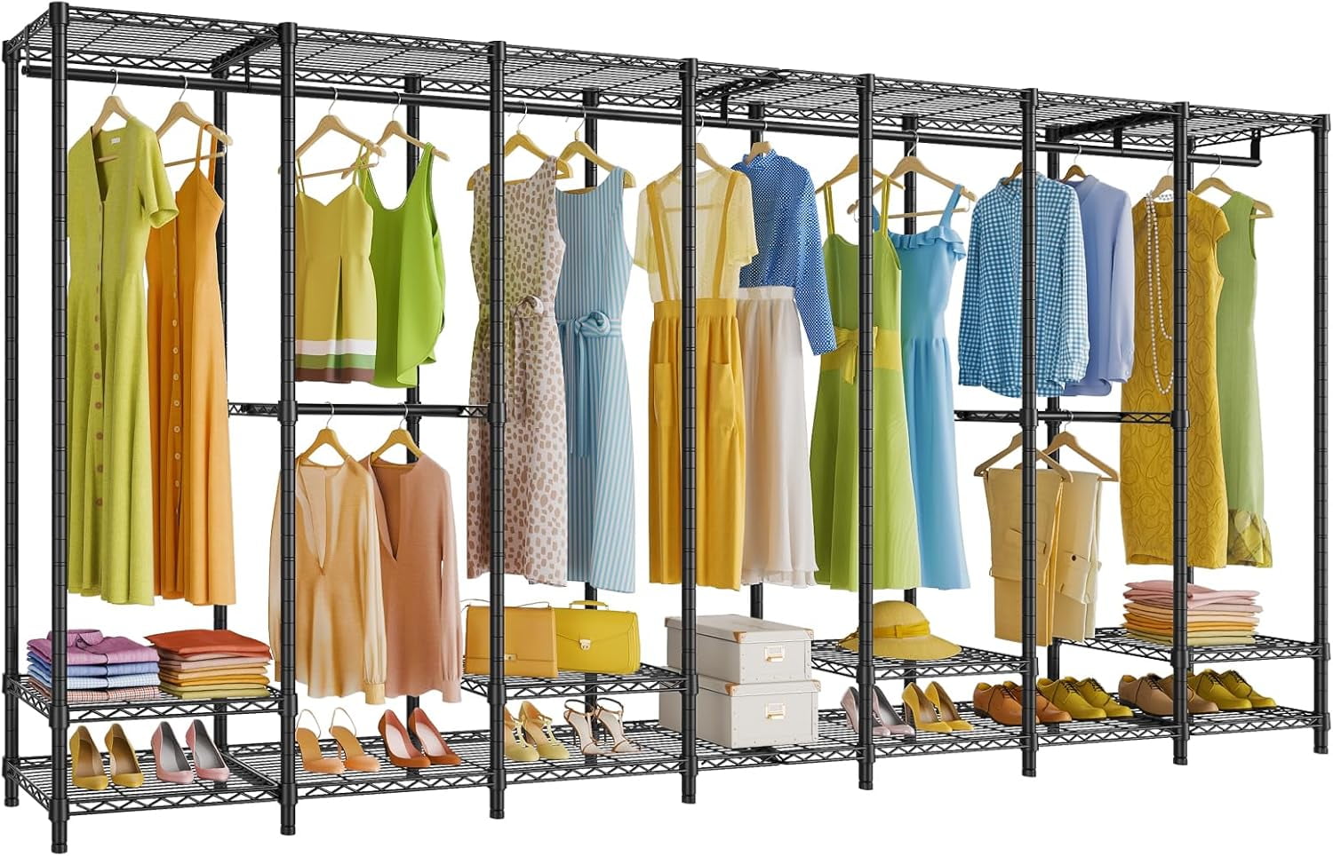 V70 Extra Large Garment Rack Heavy Duty Clothes Rack, Freestanding ...