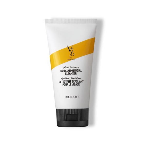 V76 by Vaughn Daily Balance Exfoliating Facial Cleanser, Face Wash for Men, 4 Oz
