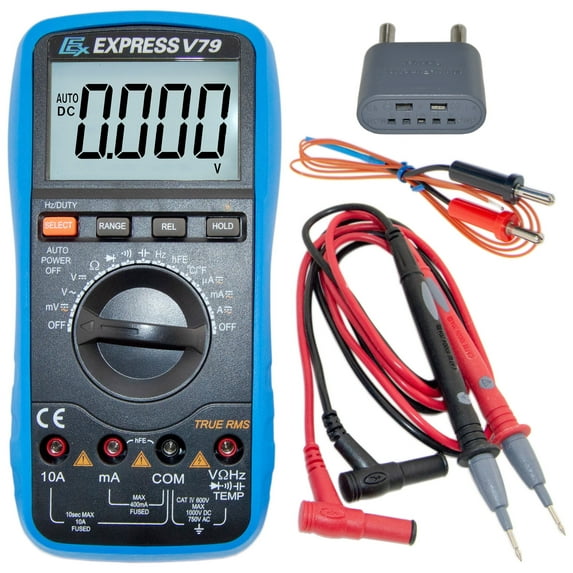 V79 Backlit Auto Ranging True RMS Digital Multimeter with Thermometer