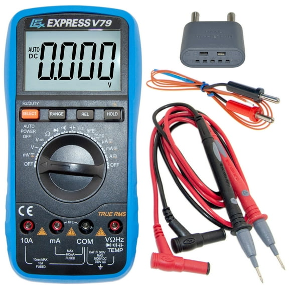 V79 Backlit Auto Ranging True RMS Digital Multimeter with Thermometer