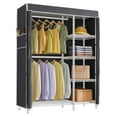 V7C Basic Garment Rack with Cover Portable Closets for Hanging Clothes