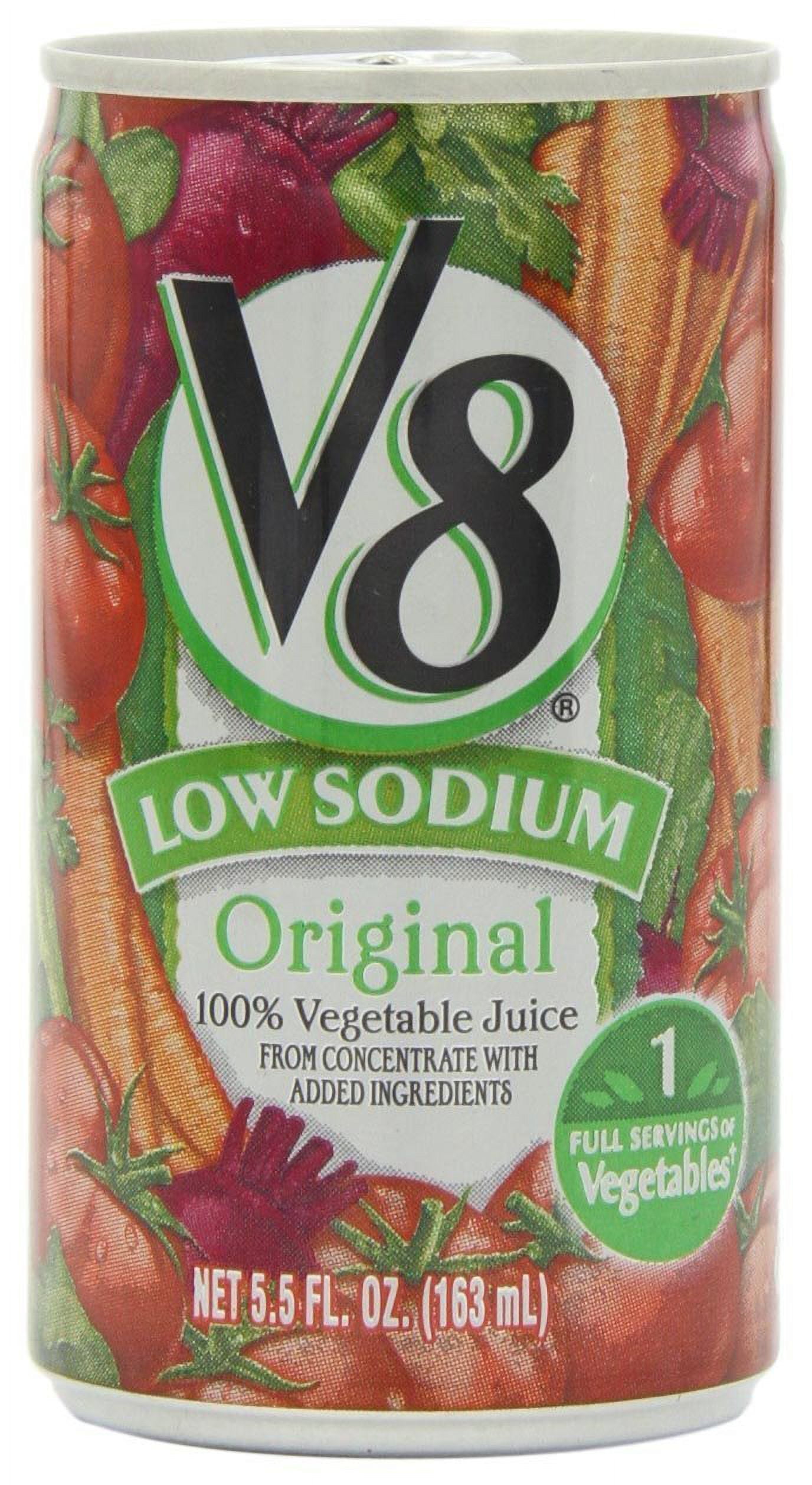 V8 100 Vegetable Juice, Original Low Sodium, 5.5 Ounce (Pack Of 24
