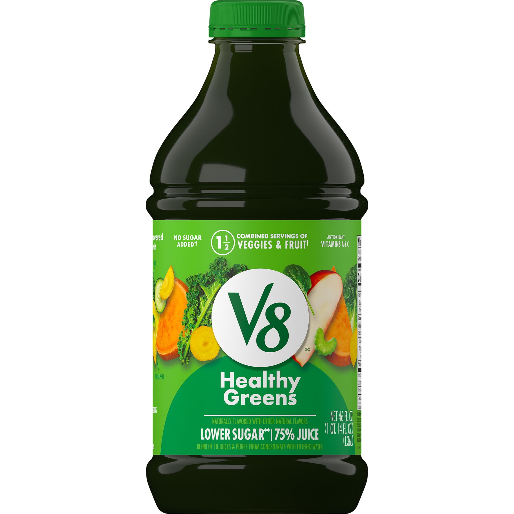 V8 Blends Healthy Greens Juice 46 fl oz Bottle Walmart