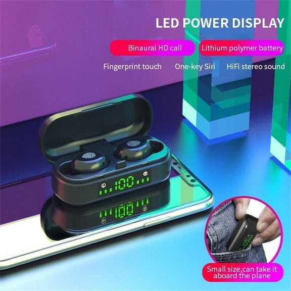 V8 Bluetooth 5.0 Headset Wireless Earphones Mini Stereo Headphones Earbuds, Bluetooth Headset