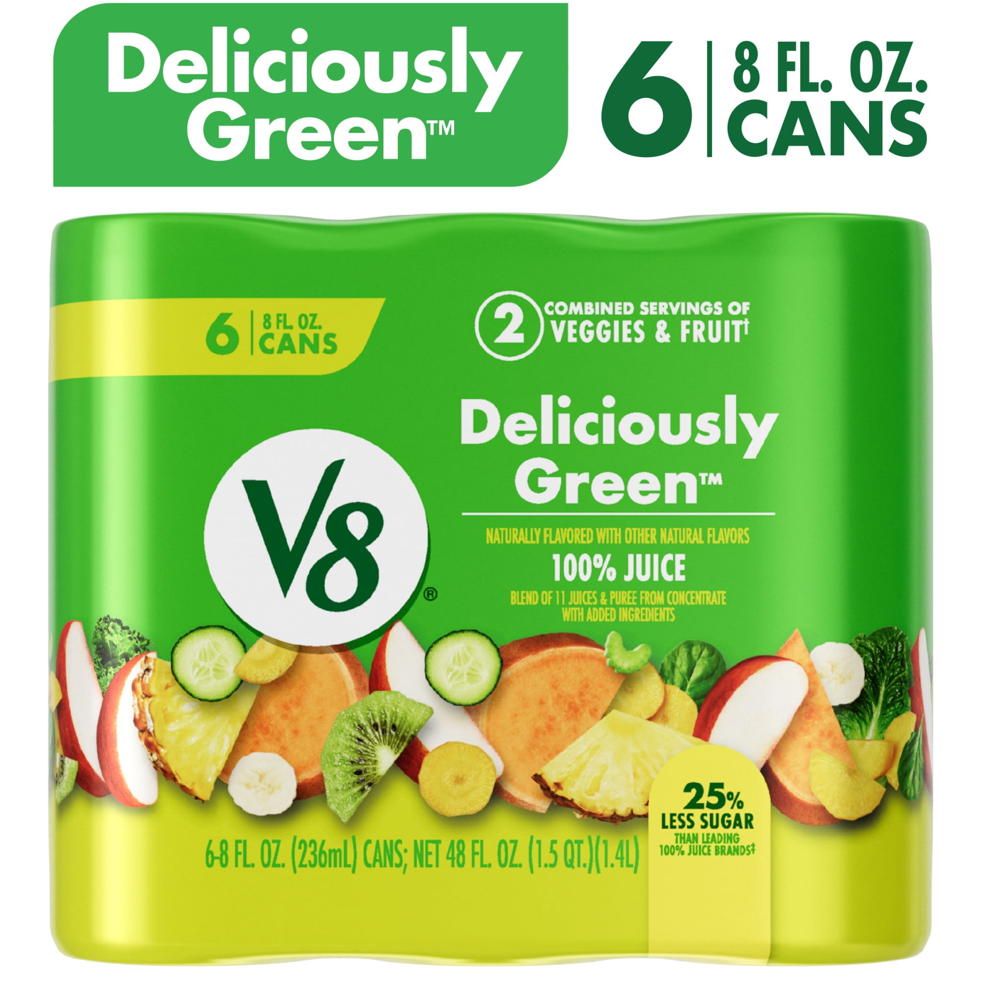V8 Green Juice 6pk - Non gmo ingredients for catering - Walmart