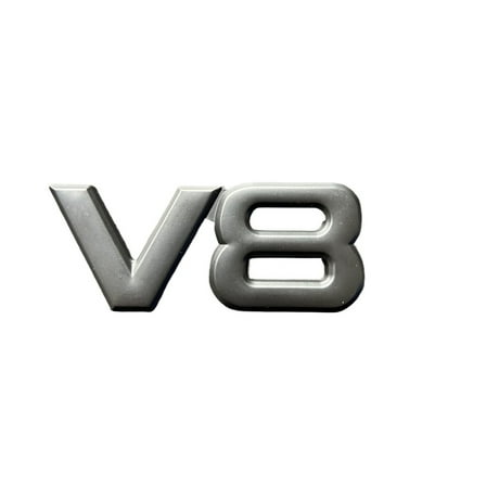 V8 Emblem 3D Metal Sticker Badge V8 Racing Emblem Black Auto