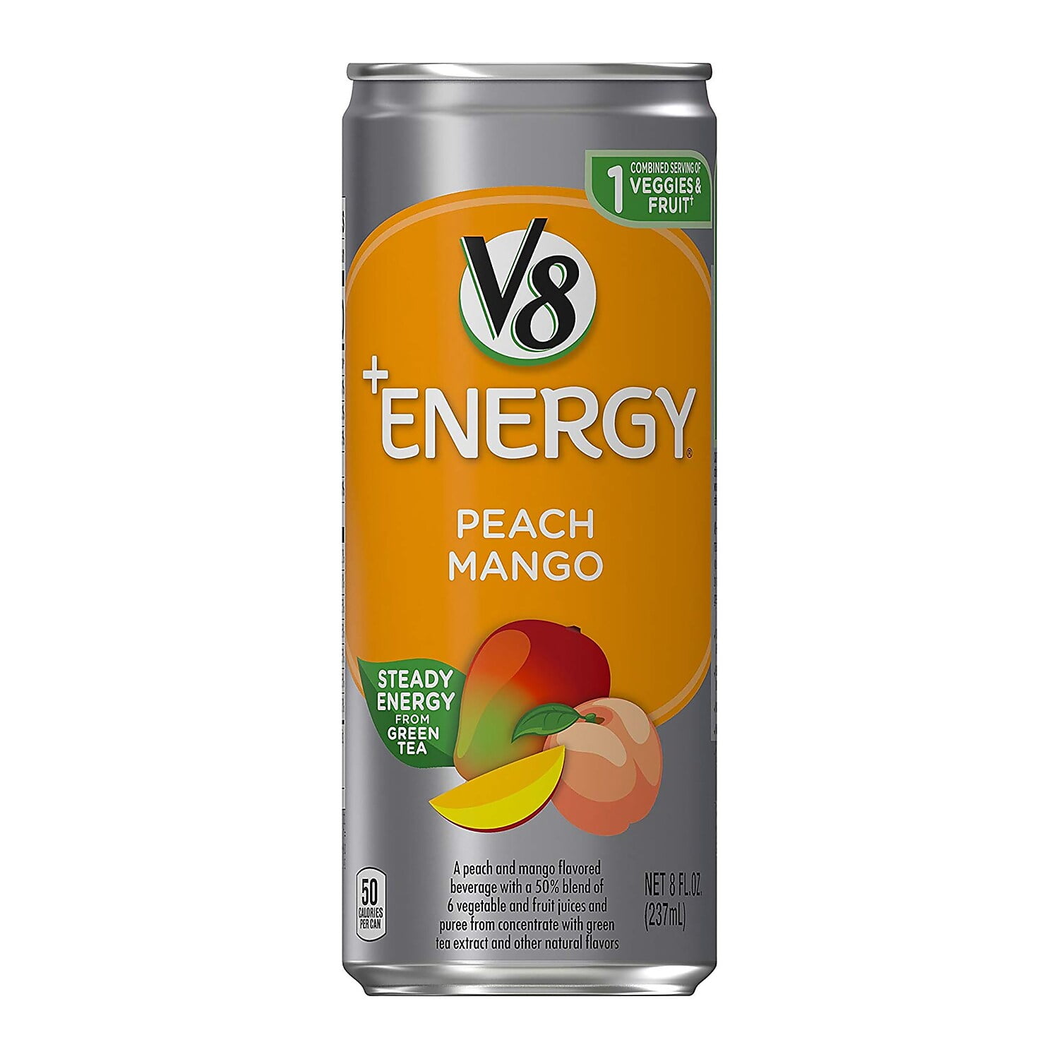 V8 +Energy Peach Mango Energy Drink Juice 8 oz. 24/Box (30700068