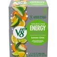 V8 +Energy Sparkling Lemon Lime Juice Energy Drink, 11.5 fl oz Can, 4