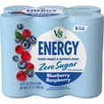 thumbnail image 1 of V8 Energy Zero Sugar Blueberry Raspberry Energy Drink, 8 fl. oz. Can (6 Pack), 1 of 2