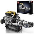 thumbnail image 1 of V8 Engine Building Blocks Kit with Working Motor Realistic Engine Model Kit for & Car Enthusiasts, DIY STEM Mechanic Engineering Construction(761 Pieces), 1 of 5