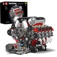 thumbnail image 1 of V8 Engine Building Blocks Sets, V8 Engine Model Kit That Runs, MOC Engineering Model Building Kit with Battery and Motor, 2718 PCS Building Blocks, 1 of 6