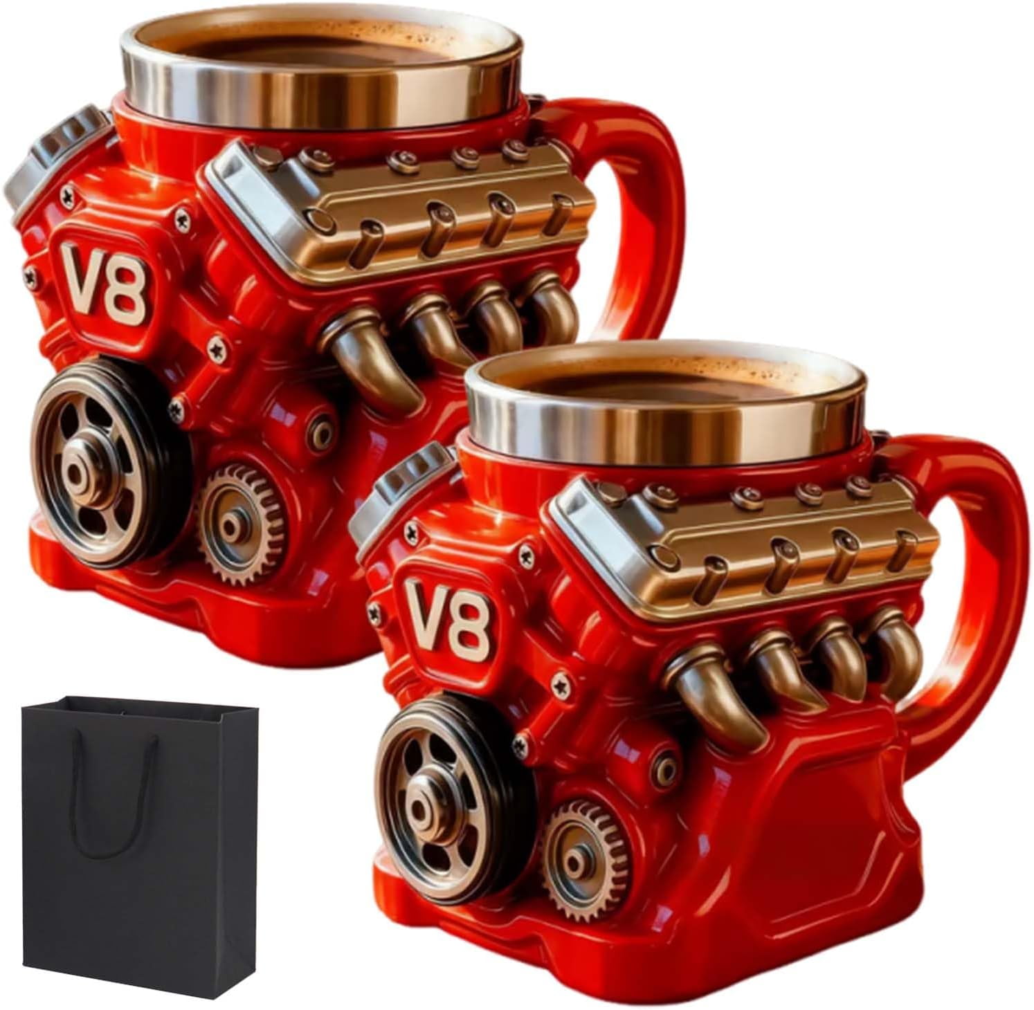 LYSYYOZ V8 Engines Stainless Steel Cup,Personalized Stainless Steel