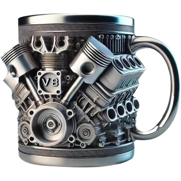 V8 Engine Coffee Mug,Personalized Coffee Mug,Creative Car Engine Coffee Cup for Car Lovers Gifts