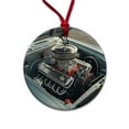 thumbnail image 1 of V8 Engine In Classic Muscle Car Christmas Tree Holiday Round Ceramic Ornament, 1 of 7