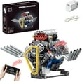 thumbnail image 1 of V8 Engine Kit That Work, Visible Car Engine Model Kit with Motor and Lights, Build Your Own Car Engine Kit with App Control Kit, STEM Project for Kids Adults 14+, 1 of 6