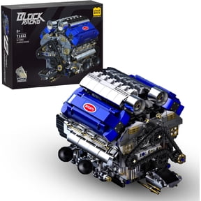 V8 Engine Model Kit That Runs, Motorized Engine Building Set for Adults, Working Visible Engine with Chain & Cylinder Linkage, STEM Mechanical Building Toy