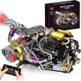 thumbnail image 1 of V8 Engine Model Kit that Works, 1394 PCS Advanced Collectible Engine Building Block Sets with Lights & Spray, Exhibited Gift to Adults/Boys 14/Home Office Decor, 1 of 9