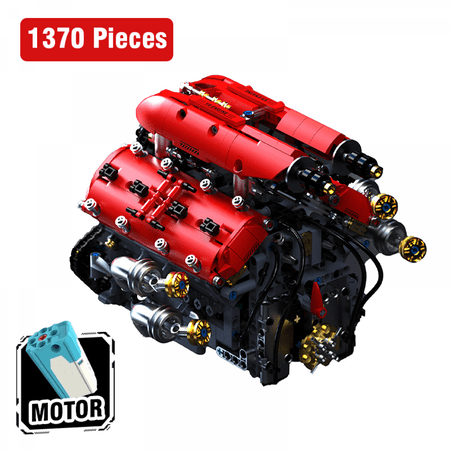V8 Engine Model Kit that Runs, Engine Building Block Sets for Adults & Teens 14+ STEM Car Engine with Motors for Desk Display & Gifts