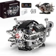 thumbnail image 1 of V8 Engine Model Kits That Runs - 770+Pcs, Build Your Own MOC Mini V8 Building Engine,Compatible with Lego Car Set,STEM Toy with APP Control & Motor,Mechanical Engineering Set for Adults, 1 of 9