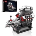 thumbnail image 1 of V8 Engine Model kit That Runs- Build Your Own STEM V8 Model Engine with Transmission, 8-Cylinder Car Engine kit Building Engineering Toys for Collections (855+PCS), 1 of 7