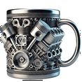 thumbnail image 1 of V8 Engine Personalized Engines Stainless Steel 3D Coffee Mug For Car Lovers For Car Fans,Engines Stainless Steel Cup,Personalized V8 Stainless Steel Coffee Mug, 1 of 5